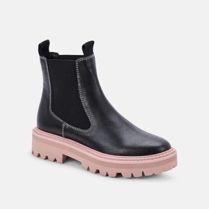 Dolce Vita Moana H2O Boots Black Pink Leather.